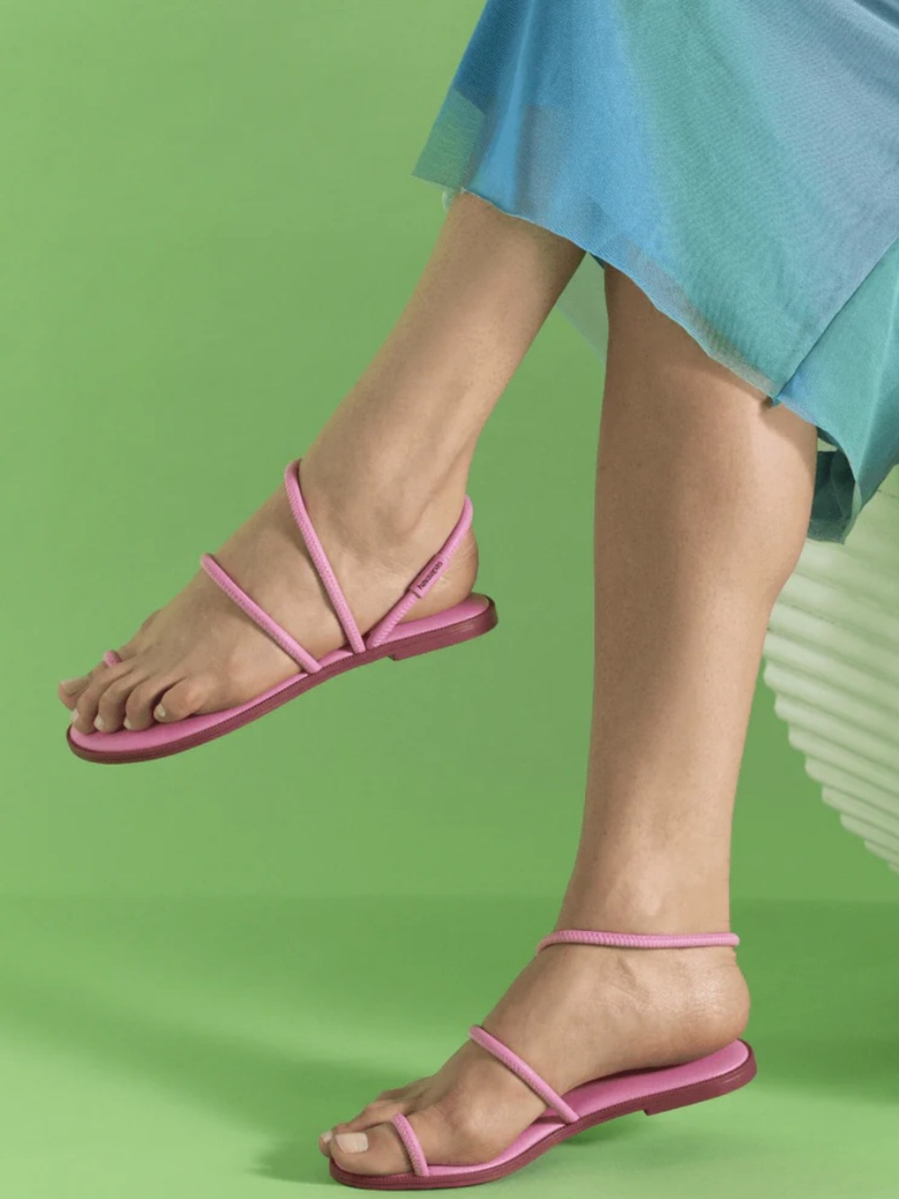 Havaianas Pink Strappy Flat Sandals